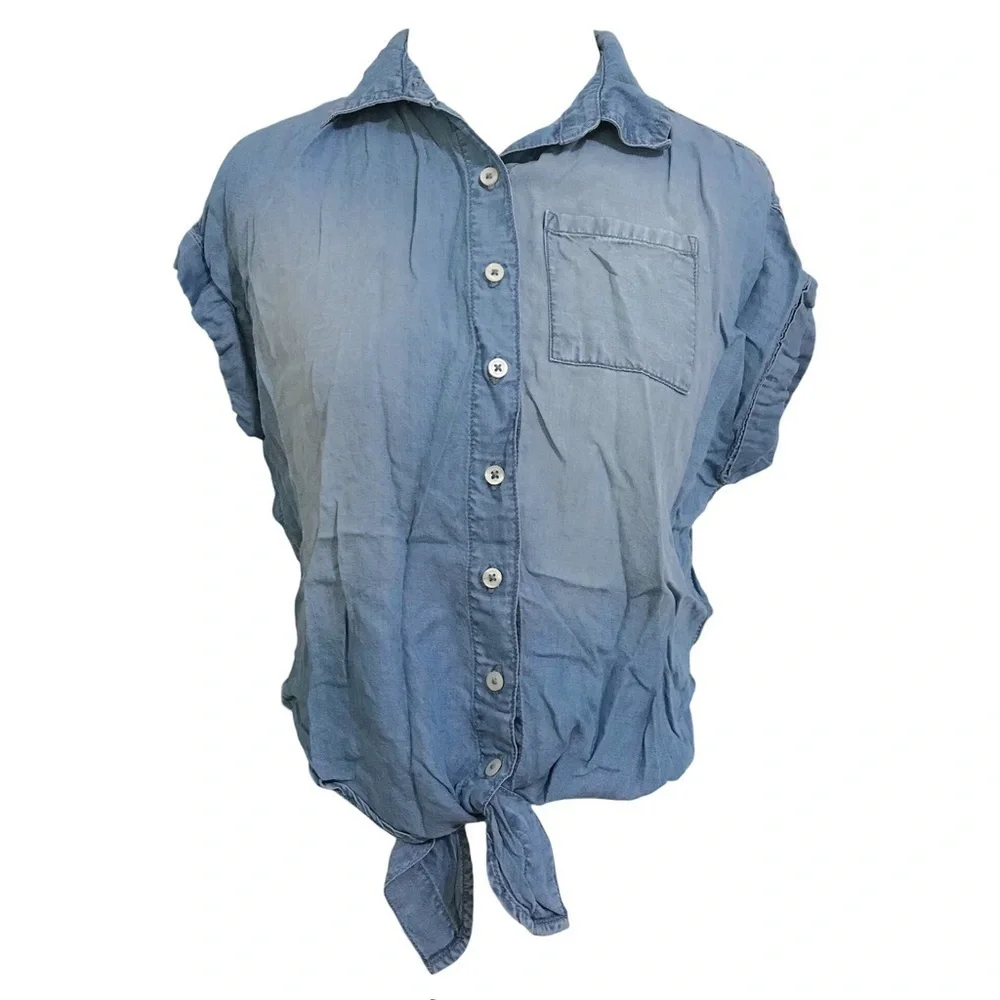 Justice and So Bundle Two Tees Short sleeve Button Down Active Shorts Size 10